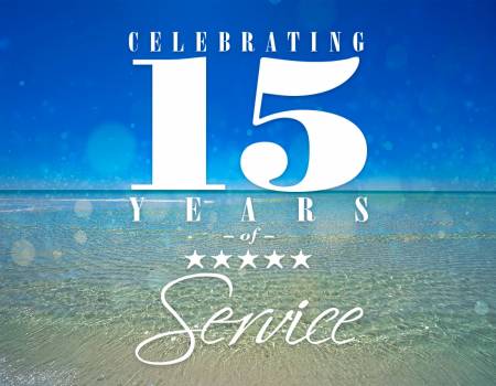 Celebrating 15 Years of Service - Save 15% on 2024 Bookings!